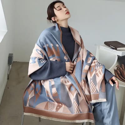 Apeirom Sjaal Shawl Omslagdoek - Cape - Scarves - Faux Cashmere - Multi Functional - 4 Seasons - 185x65cm