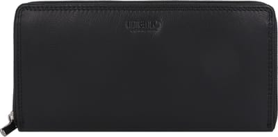 mano Donna Giulia Portemonnee Leer 20 cm - Dames - Horizontaal - schwarz