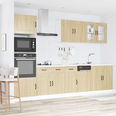 vidaXL - 7-delige - Keukenkastenset - Kalmar - bewerkt - hout - sonoma - eikenkleur
