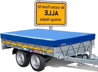 Aanhangerzeil - Afdekzeil Trailer - Transport Beschermen - Scheurbestendig PVC - 256 x 150 cm - Koningsblauw
