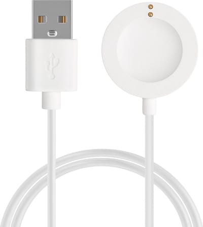 kwmobile USB-oplaadkabel geschikt voor Michael Kors GEN 6 / GEN 5e / GEN 5 / GEN 4 Watch / Skagen Falster 2 kabel - Laadkabel voor smartwatch - in wit