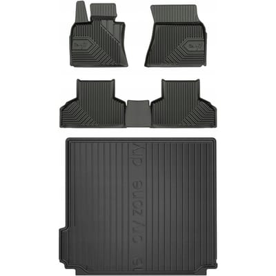 Premium Interieur Beschermset: No.77 Rubberen Mattenset + DryZone Kofferbakmat - Geschikt voor BMW X5 (F15) 2013-2018 - TPE - Zwart - FROGUM
