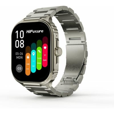 HiFuture Ultra 3 Pro Smartwatch - Zilverkleurig - stof en water dicht - Syntra AI ondersteuning