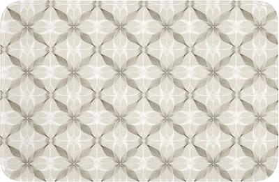 Badmat 60x40 cm - Antislip - Grafisch - Patroon - Grijs - Badmatten voor badkamer - Badkamermat - Douchemat - Badkamer mat