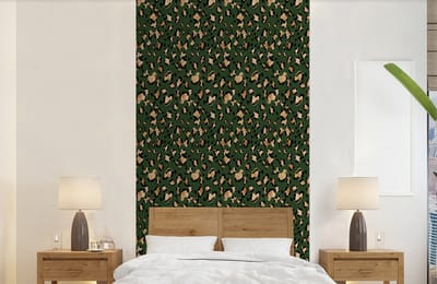 Behang - Fotobehang Panter - Goud - Patronen - Luxe - Breedte 120 cm x hoogte 240 cm