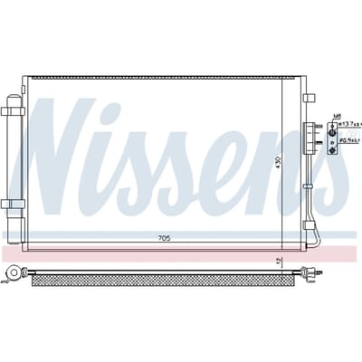 Condensator, airconditioning NISSENS 940728