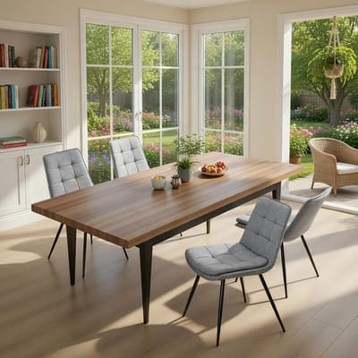 Elegante Luxe Eetkamerstoelen Set van 4 – Gevoerd Microvezelleer – Comfortabele Armloze Stoelen met Rugleuning – Moderne Grijze Keuken- en Woonkamerstoelen – Novihome