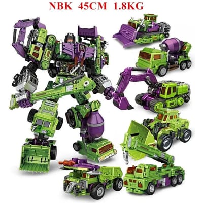 44cm JINJIANG 6 IN 1 Grote Haak Transformatie KO GT Devastator Actiefiguur Engineering Combiner Kraan Zwaartekracht Figuur Cadeau Kind
