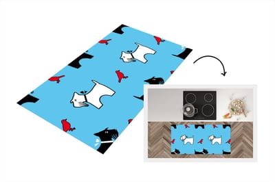 Keukenloper - Loper keuken - Hond - Vogel - Dieren - Patronen - Kinderen - 120x60 cm - Keukenloper vinyl