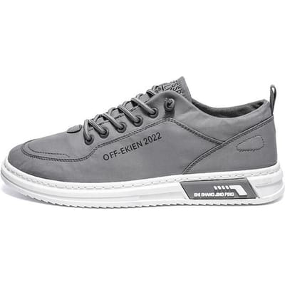 Nieuwe Jeugd Trend Heren Ademende IJszijde Stof Effen Kleur All-Match Casual Lage Top Ademende Schoenen 39 -44 Fabrieksuitverkoop 43 grijs
