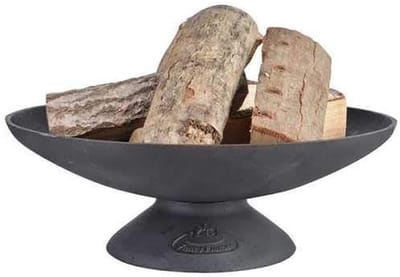 Ronde gietijzeren vuurschaal 50 cm - zware terras- en tuinvuurschaal - zwart