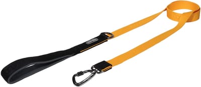 Boondog Hondenriem 1.4m - Sterke Nylon Riem - Comfortabele Grip - Lichtgewicht Karabijnhaak - Voor Dagelijks Gebruik - Yellow - Maat S