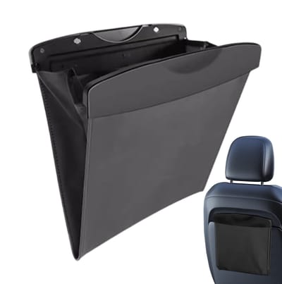 Afvalbak voor in de auto, prullenbak voor in de auto, ophangbare opbergtas voor de achterbank, multifunctionele accessoires voor het auto-interieur.