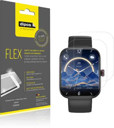 dipos – 2x Beschermfolie geschikt voor uaue IDW20 | 3D Full Cover Screenprotector | 100% Passend