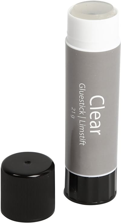 Transparante Lijmstift, rond, 21 gr, 1 stuk