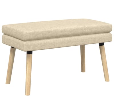 vidaXL - Dubbel-laags - bank - Crèmekleurig - 80 - x - 40 - x - 47 - cm - Stof