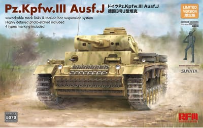Rye Field Model Modelbouwpakket Militaire voertuigen - 5070 Pz.Kpfw.III Ausf.J Tank Plastic - 1:35 - Modelbouw