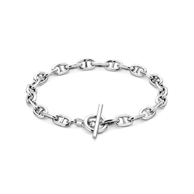 Zilver Gerhodineerd Armband 5,9 Mm 19 Cm Kapittelslot 1339430