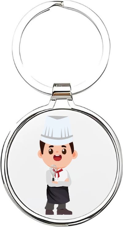 Akyol - Kok Sleutelhanger - kok - De beste kok - Chef - chefkok - keukenmedewerker - Koken - eten - restaurant - keukenmeester - Koksmuts - Keuken - kelner - sterrenchef - 4 x 7,5 CM