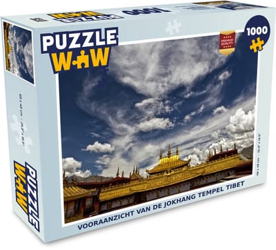 Puzzel Vooraanzicht van de Jokhang Tempel Tibet - Legpuzzel - Puzzel 1000 stukjes volwassenen
