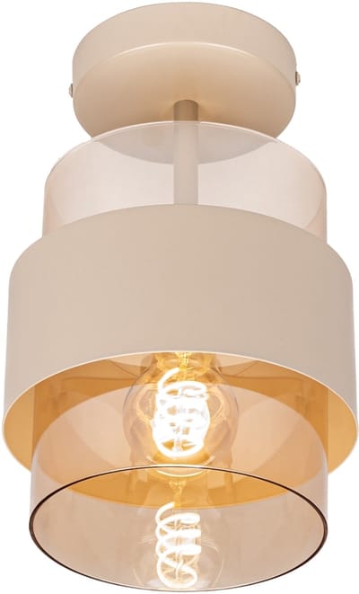 Lumidora Plafondlamp 75519 - Plafonniere - EIXAMPLE - E27 - Beige - Zand - Metaal - ⌀ 18 cm