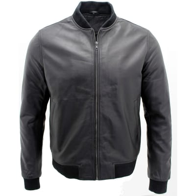 Varisty leren bomberjack