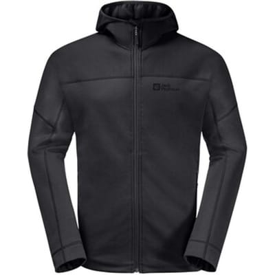 Jack Wolfskin Hirschberg Hooded FZ M 1710881-6000, Mannen, Zwart, Fleece, maat: XXL