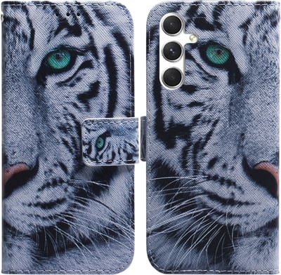 BookCover Hoes Etui geschikt voor Samsung Galaxy S24 - S25 Tijger