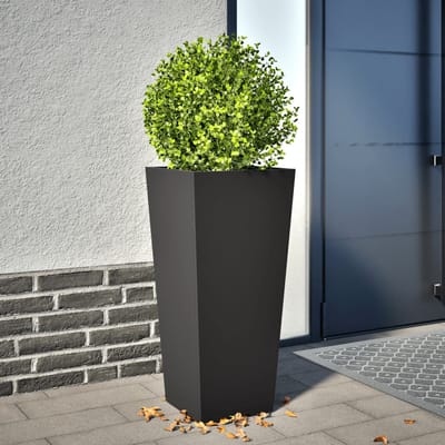 vidaXL - Plantenbak - 35x35x75 - cm - staal - zwart