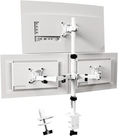 VIN® Monitorarm 3 schermen - Muurbeugel - Triple Beeldschermarm - Muurbeugel Monitor - Monitorbeugels - Monitorbeugel 3 schermen - Draaibaar, Kantelbaar En In hoogte verstelbaar