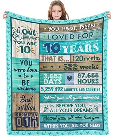 Verjaardagscadeau Deken voor 10 Jaar Oud Meisje - Decoraties en Ideeën voor een Onvergetelijke Verjaardag