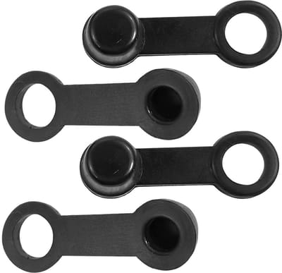Dailygoods - Remventilator - Rubber stofbescherming - Beschermd tegen stof en regen - Zwart - Ontluchtingsschroeven - Geschikt voor motorfiets en auto...