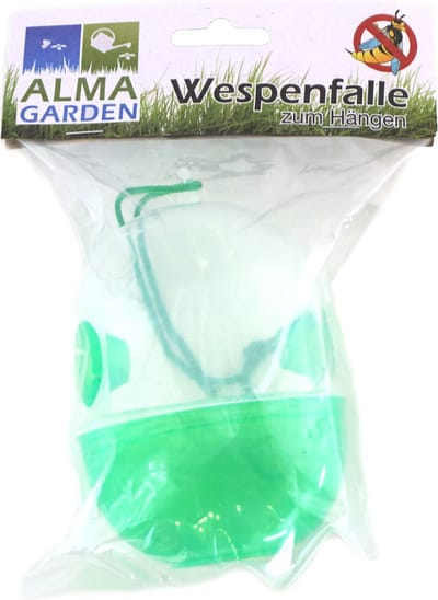 Alma Garden Wespenvanger/wespenval - groen - kunststof - ophangbaar - 12 cm - insectenbestrijding