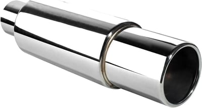 Stainless Steel Einddemper 63mm Inlaat, Sportuitlaat voor Dieselauto's, 2.5" Inlaat en 3.5" Uitlaat, 14.17" Resonator Vervanging voor Verbeterde Geluidsdemping en Prestaties