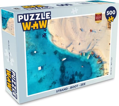 Puzzel Strand - Boot - Zee - Legpuzzel - Puzzel 500 stukjes
