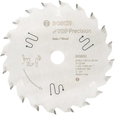 Bosch - Cirkelzaagblad Top Precision Best for Wood 165 x 20 x 1,8 mm, 20