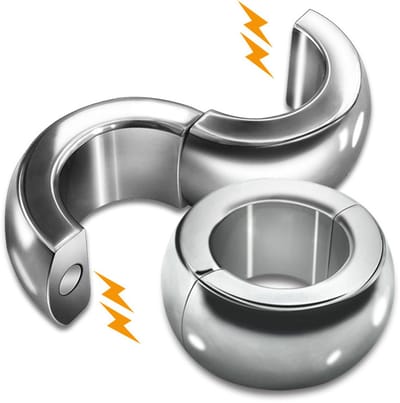 Magnetische ovalen ballstretcher 30 mm - ballenspreider -metaal - rvs - cockring