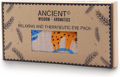 Luxe Lavendel Oogkussen in Cadeauverpakking - Yoga - Meditatie - Ontspanning - Ideaal bij Hoofdpijn & Stress - Luie Luiaard Print
