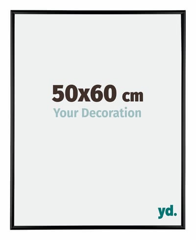 Your Decoration - Fotolijst 50x60 cm - Aluminium - Zwart Hoogglans - Kent