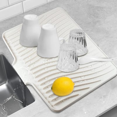 40x33 cm Siliconen Afdruipmat Keuken aanrecht - Hittebestendig & Antislip Onderlegger