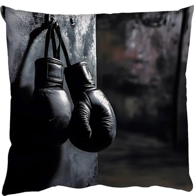 Sierkussens - Kussentjes Woonkamer - 50x50 cm - Bokshandschoenen - Muur - Duister - Zwart