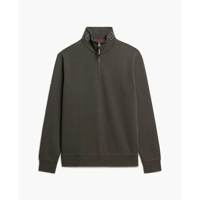 Superdry - Utility sweatshirt met logo en halve rits - Heren - Truien