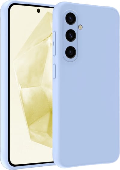 Hoesje - Geschikt voor Samsung Galaxy A35 - Sterk & Shockproof - Hoes Cover - Siliconen Case - Telefoonhoesjes - Lichtblauw
