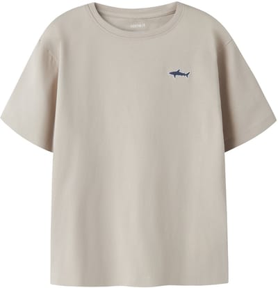 NAME IT - NKMVIMPEL SS NREG TOP - Jongens - T-shirts - beige - maat 122/128