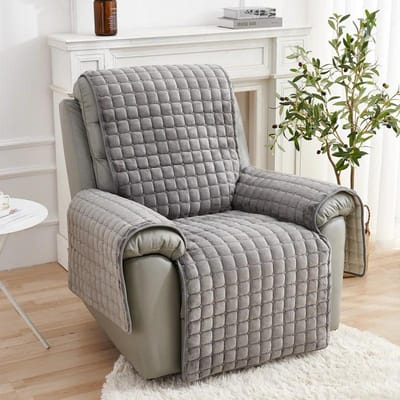 1-zits Relaxfaashoes Flanel Fauteuilhoes Pluche Bankhoes Antislip Relax Luie Jongensstoel Slipcovers Woondecoratie 1 Seat (53x190cm)S gray