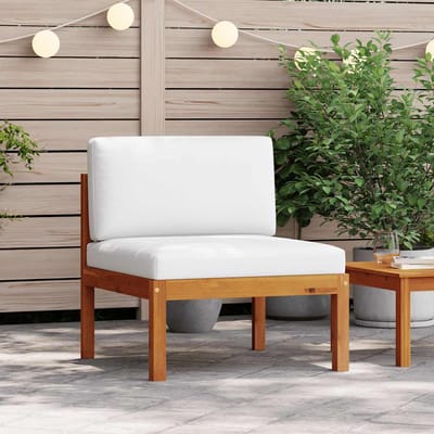 vidaXL - Tuinbank - midden - met - kussens - acaciahout - & - touw