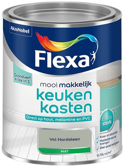 Flexa - Mooi Makkelijk Keukenkasten Mat - Vol Hardsteen - Mengverf - 750 Ml
