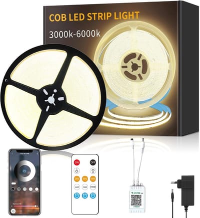 LED Strip 15 Meter - Met Afstandsbediening – Lichtstrip Met Warm Witte Kleur - Smart LED Light Strip – Met Appbediening – Muzieksynchronisatie – Sfeerverlichting - Energy Class F