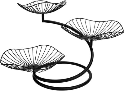 Fruitschaal - Fruitmand Etagere 3 laags - Zwart