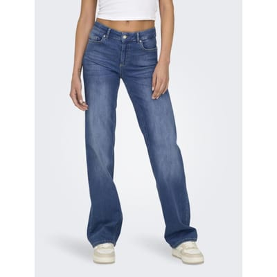 Only blauwe dames jeans   Blush   Regular waist   Stonewash wassing   Straight fit   5-Pocket zakken   Knoop- en ritssluiting   Regular waist Blauw